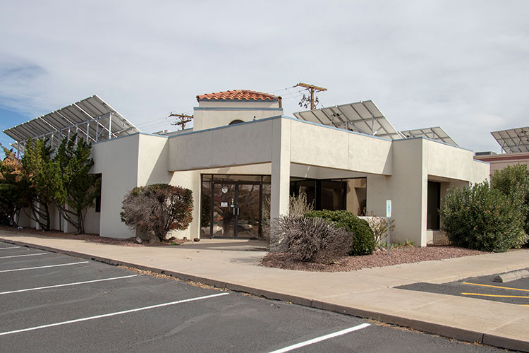 A white medical office building