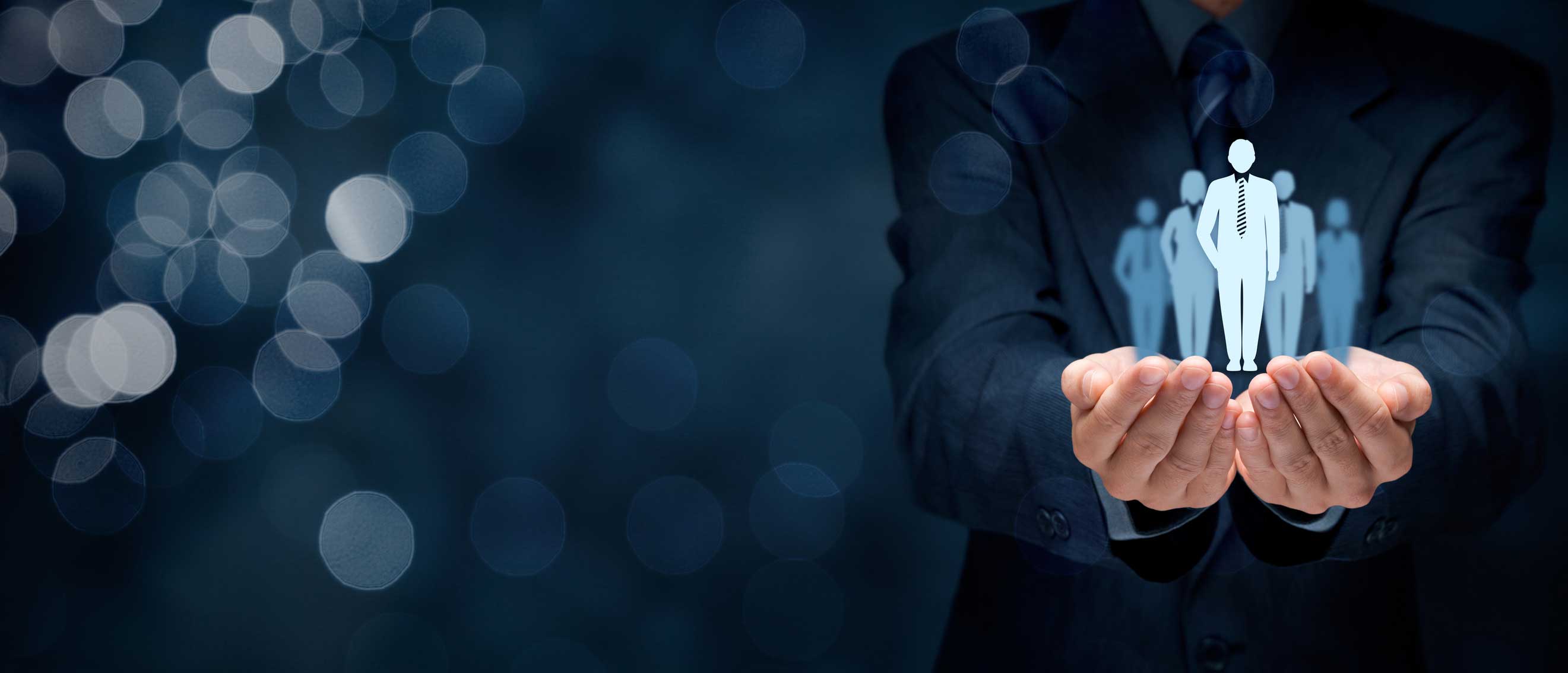 a person's hands are outstretched to look like they're holding small silhouettes of people 