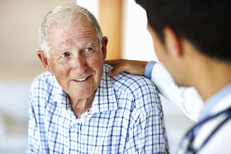 doctor talking to patient