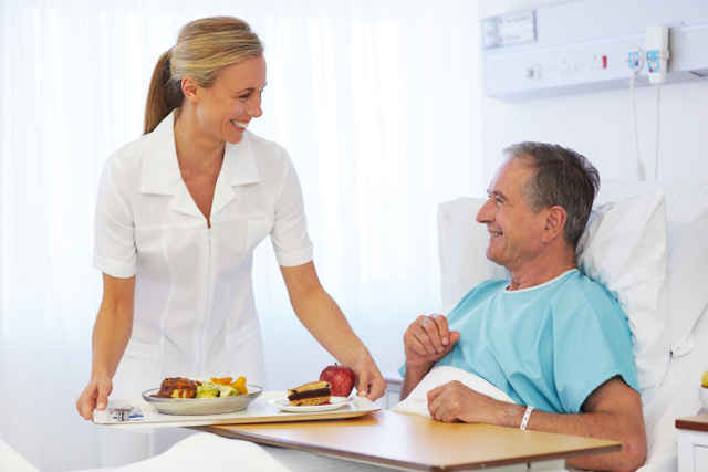 patient receiving meal