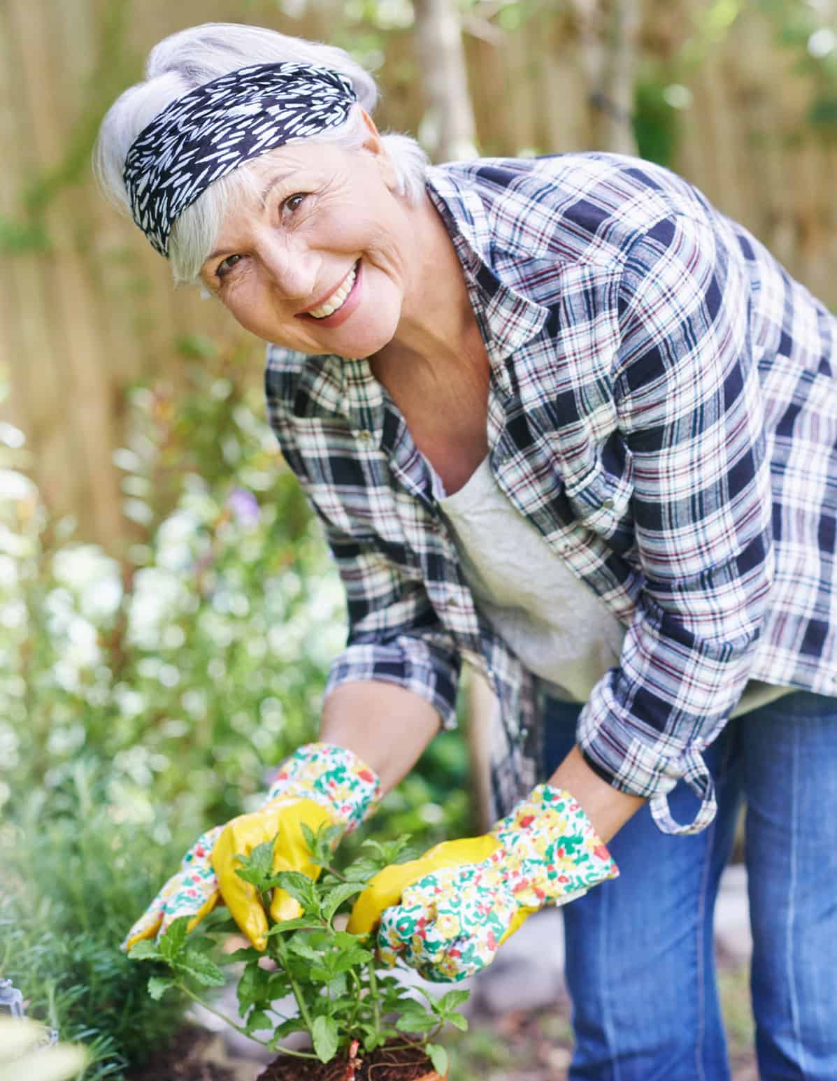 woman gardening